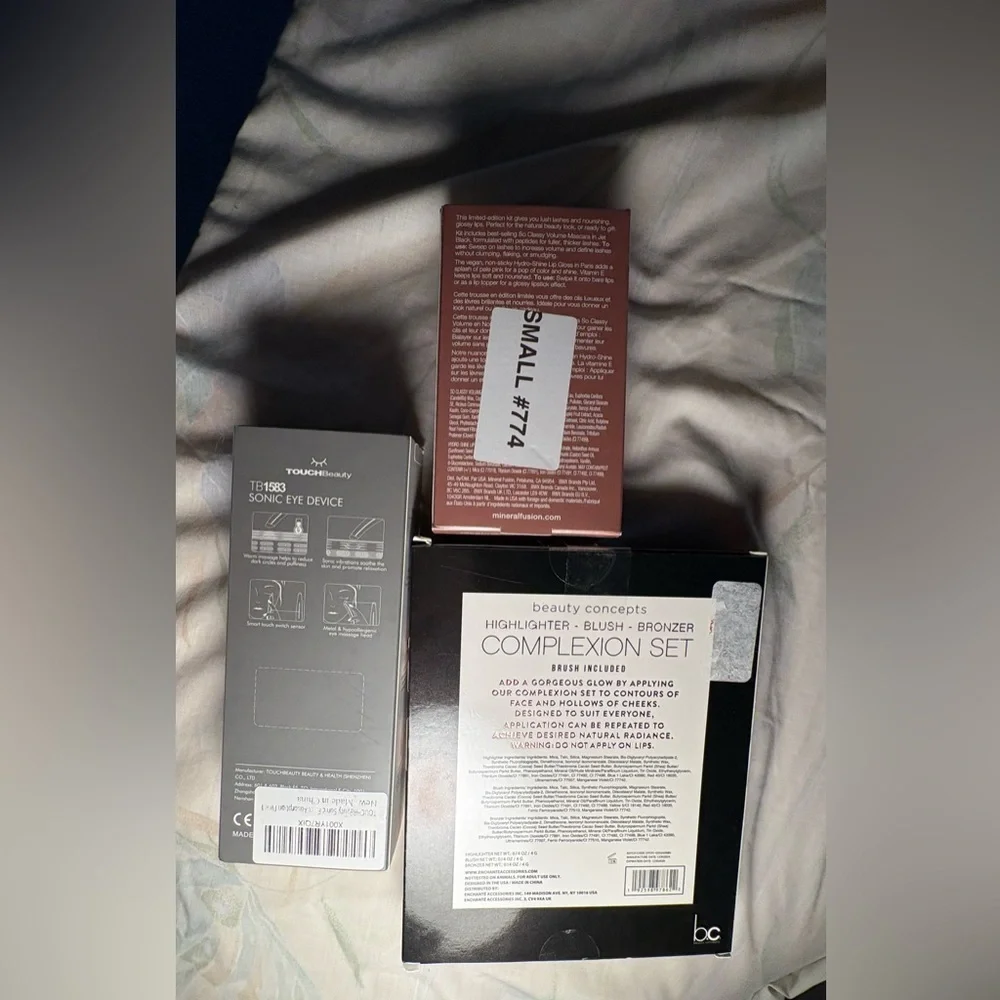 Mineral Fusion Eye & Lip Kit & Beauty Concepts Complexion Set Sonic Eye device